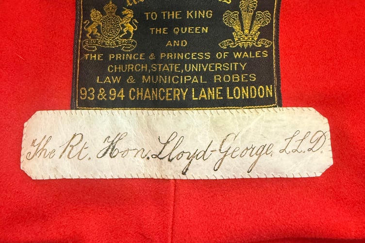 A personalised ceremonial gown owned and worn by Earl Lloyd George of Dwyfor (1924–2010) at the 1969 Investiture of the then Prince Charles was discovered, alongside his invitation to participate as sword-bearer at the ceremony