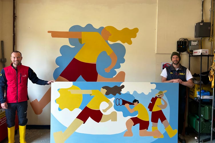 The two murals