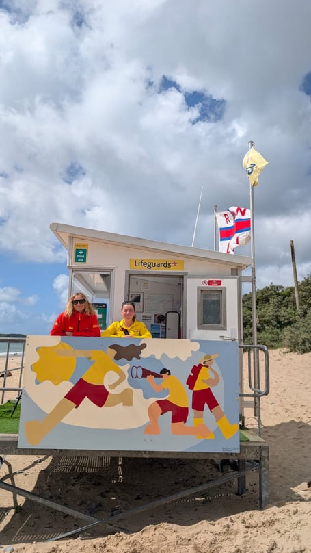 Lifeguards mural, Tenby South Beach