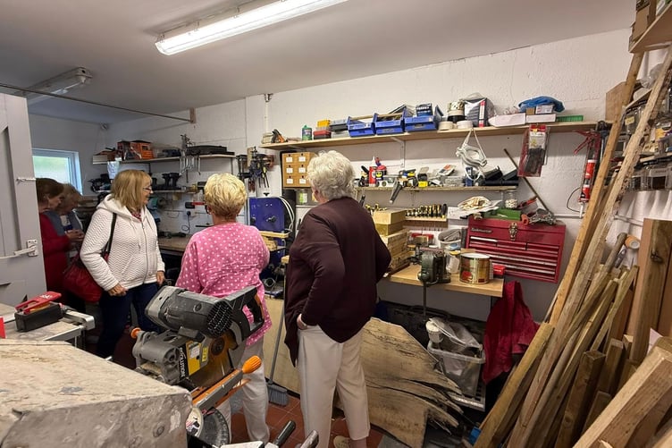 WI members touring the Whitland Community Shed