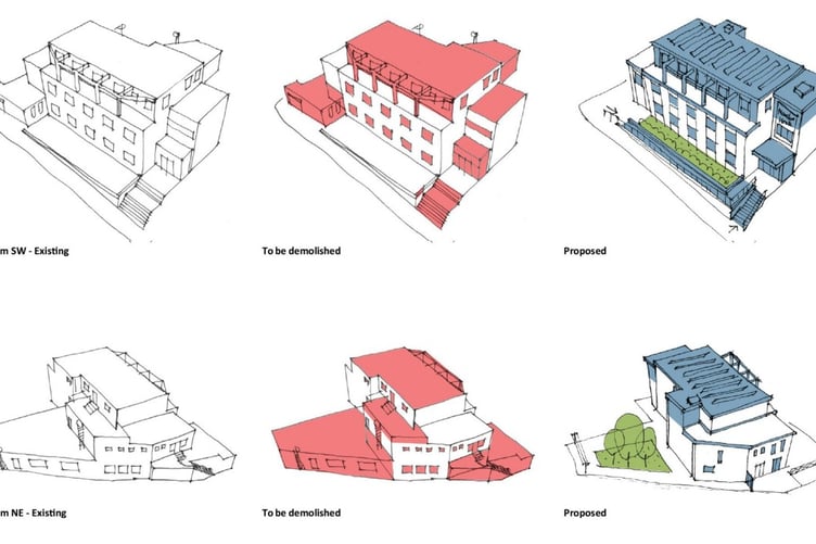 Plans to turn the former Manchester Club social club, Fulke Street, Milford Haven to housing have been approved. Picture: Pembrokeshire County Council/ KEW