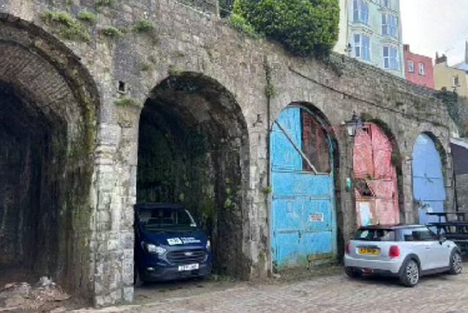 Works to renovate six of the 17 Paxton arches at Tenby harbour have been approved. Picture: David J P Morgan RIBA Architect application to Pembrokeshire Coast National Park.