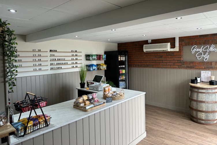 Inside the Coffee Yard, situated in the dockyard at Pembroke Dock