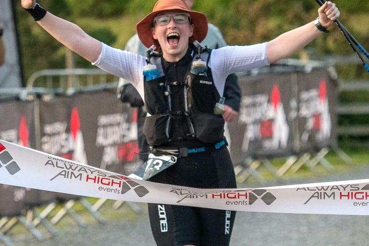 Ella Jones of Saundersfoot shines by finishing as the first female in the challenging Slateman Ultra Triathlon, North Wales.