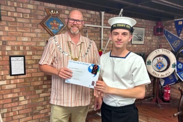 Tenby’s Mayor was delighted to attend Tenby Sea Cadets' June Divisions recently
