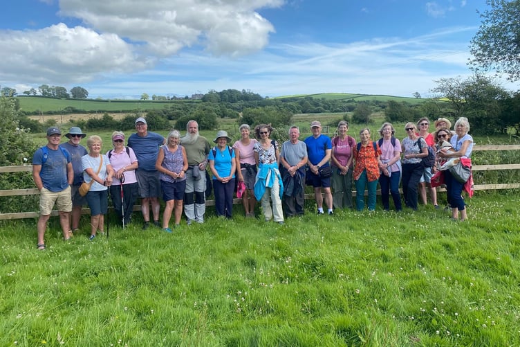 Llanteg Community Walking Group on a recent walk at St Clears