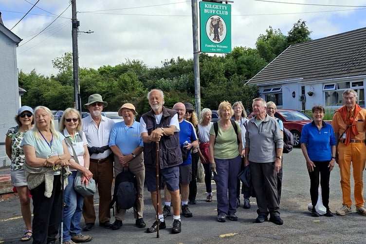 Steps2Health walkers, pictured at Kilgetty on June 27
