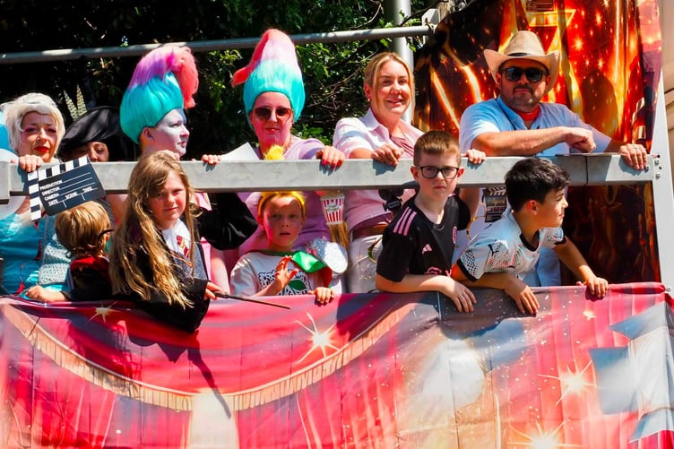 A movie-themed float at Neyland Carnival
