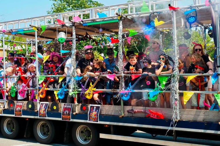 Neyland Community School’s School of Rock float