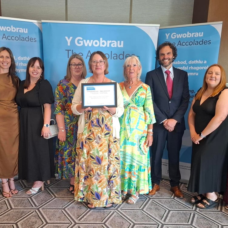 Pictured are members of the SUSD team with Head of Children’s Services Chris Frey-Davies.