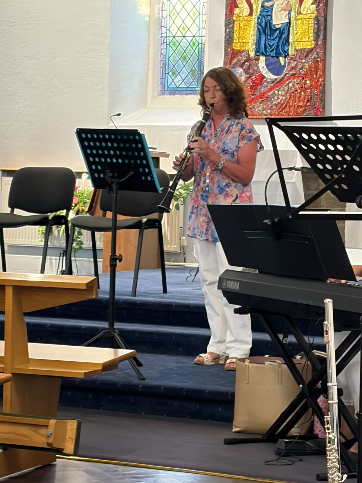 Julie Conybeare on the clarinet
