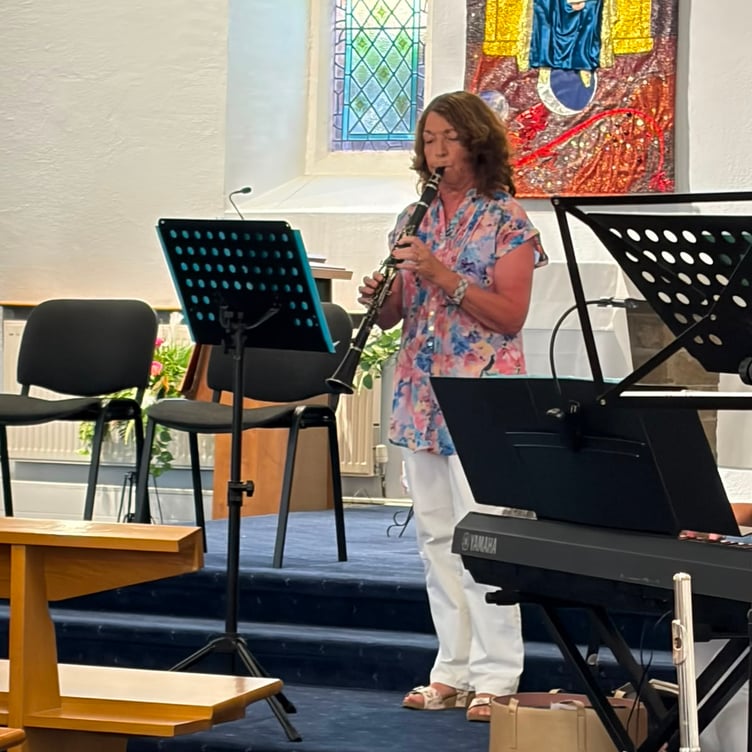 Julie Conybeare on the clarinet