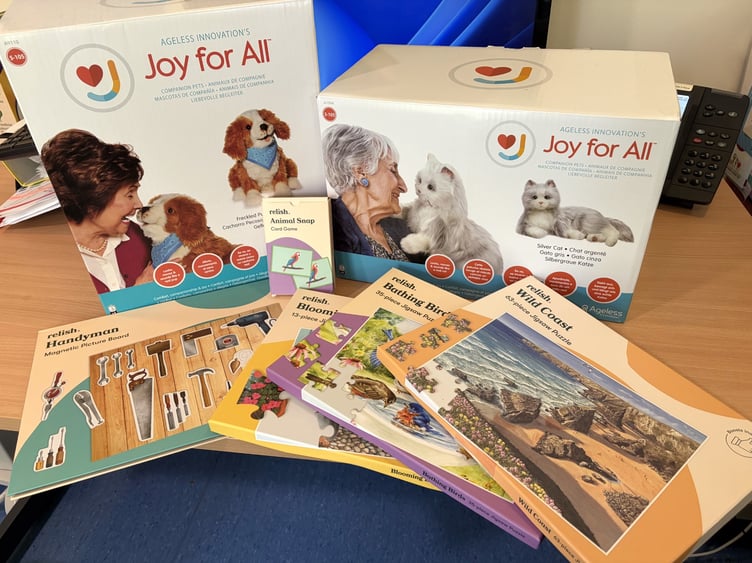 Pictured above: Games and activities funded by Hywel Dda Health Charities