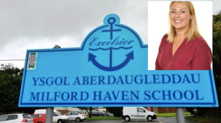 The incident took place at Milford Haven Comprehensive School on February 5, where the 16-year-old boy, followed teacher Vicki Williams into an empty classroom under the pretense of needing help with his history work.