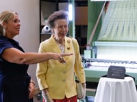 Princess Anne visits National Weaving in Narberth