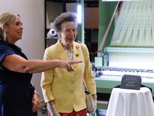 Princess Anne visits National Weaving in Narberth