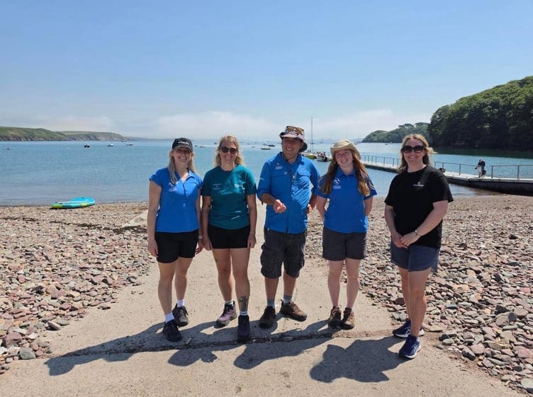 Gwreiddiau / Roots programme representatives at Dale, where more than 200 pupils took part in two days of outdoor activities