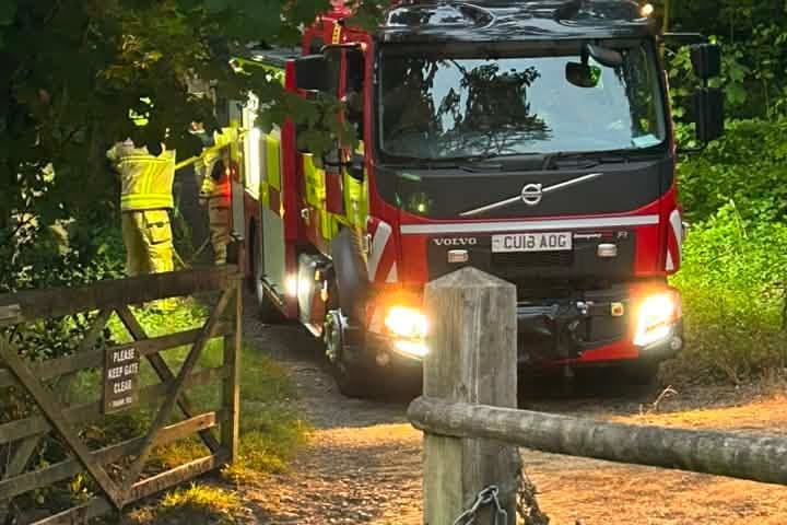 Saundersfoot beach fire