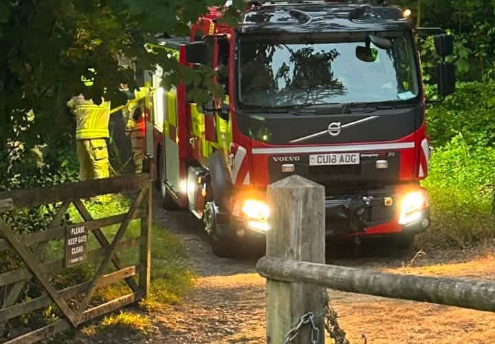 Saundersfoot beach fire