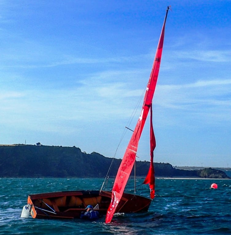 Exciting conditions led to at least six capsizes on July 23