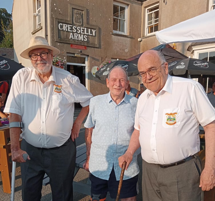 Pembroke and District Male Voice Choir members at Cresswell Quay