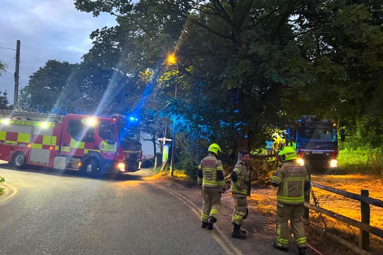 The Hean Castle Estate said that a major incident was narrowly avoided last night, after a disposable barbecue being used on the foreshore at Glen Beach set light to the neighbouring scrub on the edge of Rhode Wood, which along with the adjoining plantations, runs to over 100acres.
“Fortunately, thanks to some alert members of the public on the beach who called the Fire Brigade, and a very prompt response by Firefighters from Tenby Fire Station who were able to bring the blaze under control, minimal damage was caused,” stated Hean Castle Estate.