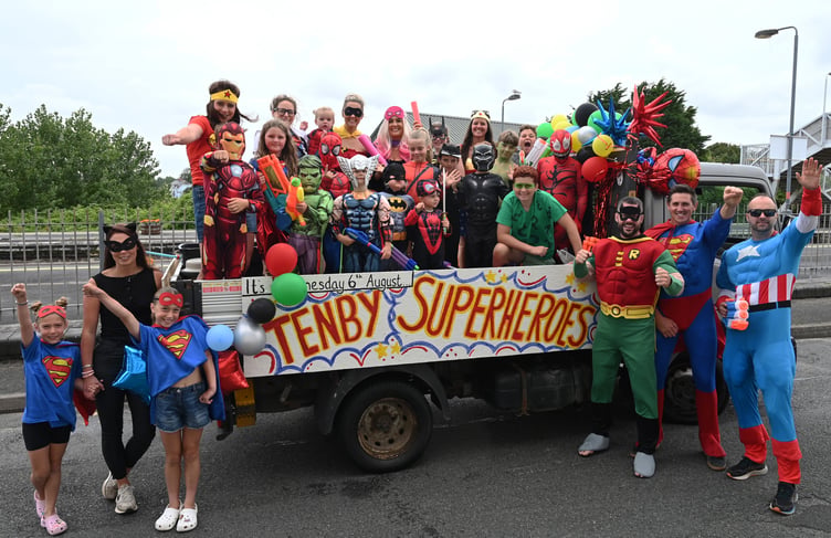 Tenby Superheroes at last year’s Firefighters’ Carnival