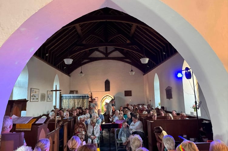 Full house audience at St Mary’s Church, Redberth