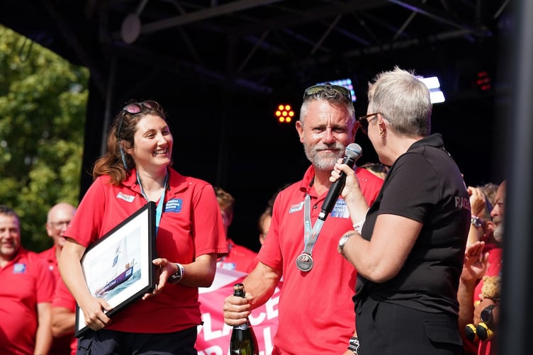 Gav Rees alongside First Mate Zoe Longley, from Derby, led Team London Business School in the Clipper 2025-26 Race