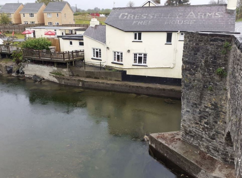 The Cresselly Arms pub, by Pontargothi Bridge, Carmarthenshire (pic Carmarthenshire Council and free for use)