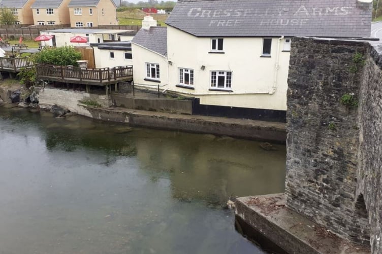 The Cresselly Arms pub, by Pontargothi Bridge, Carmarthenshire (pic Carmarthenshire Council and free for use)