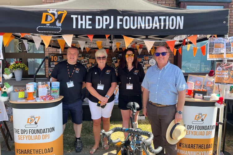 Paul Davies at the Royal Welsh Show with local mental health farming charity the DPJ Foundation
