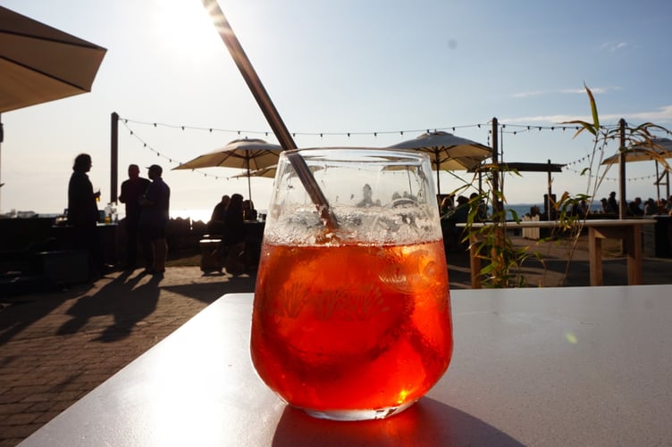 The Rhudd spritz, made with a Pembrokeshire-made liqueur from Still Wild.