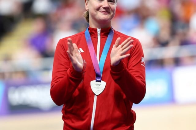 Track cyclist Jessica Roberts brought home a silver medal in the Women's 25km Points Race and a bronze medal in the Women's Team Pursuit.