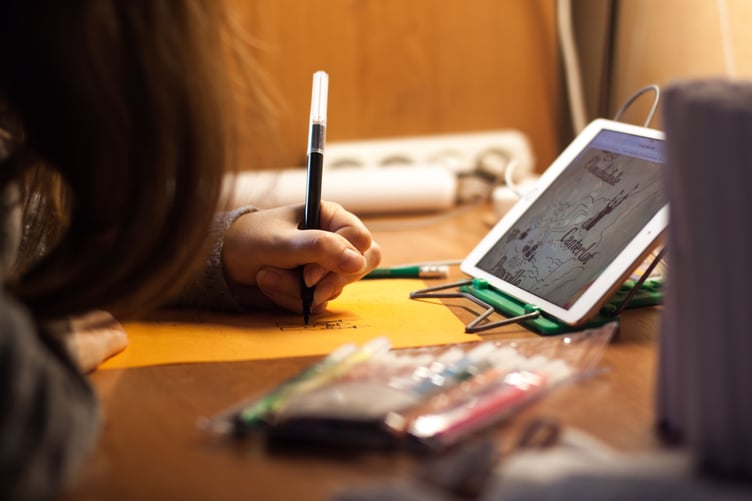 Child designing