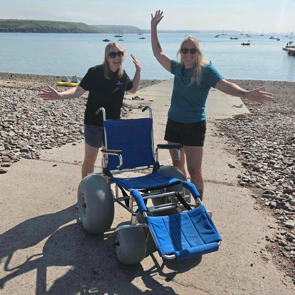 Beach wheelchair at Dale