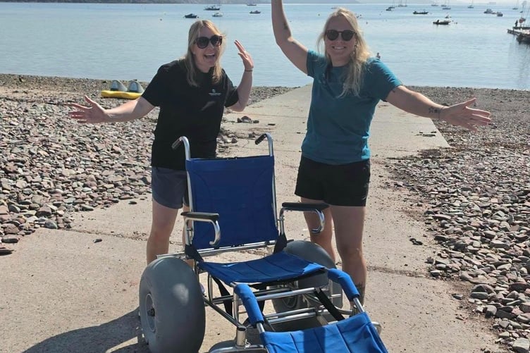 Beach wheelchair at Dale