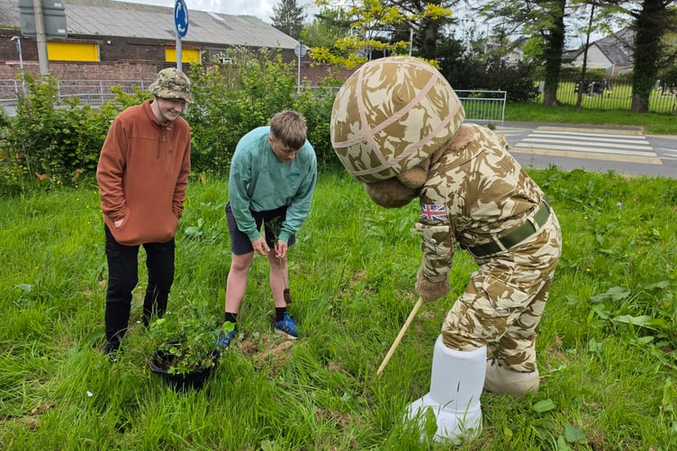 Haverfordwest High School Help for Heroes sponsored tree planting