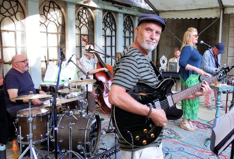 Trwbadwr, featuring singer Sarah Davenport, performing at Lampeter House for Narberth Jazz Garden Party 2026