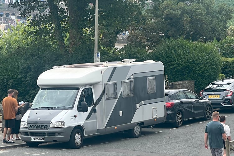 Motorhomes pitching up in 'resident bays' is a regular sight across Tenby