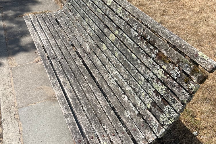 The type of decrepit bench a member of the public might expect to sit on in Tenby these days
