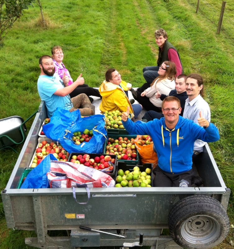 “The juicing scheme has been a great success,” said Jim. Clynfyw Care Farm