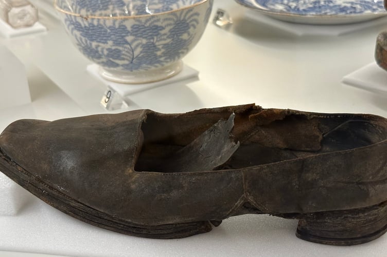 Among the artefacts are a shoe, and items of crockery, giving a remarkable insight into the lifestyles of those on board.