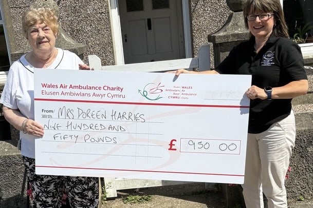 Doreen with the Charity’s Director of finance Jayne Tucker during the cheque presentation.