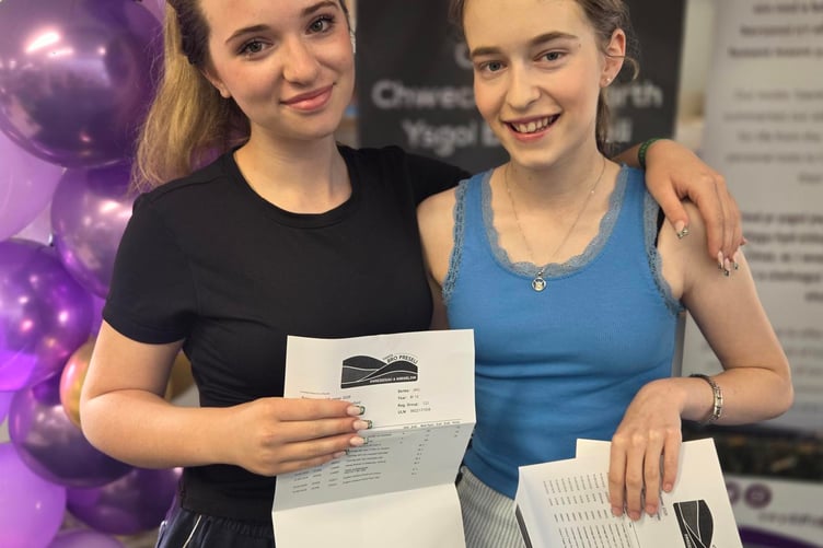 Ysgol Bro Preseli in Pembrokeshire commends students on exceptional A Level and AS Level achievements, with over 40% receiving A*-A grades.