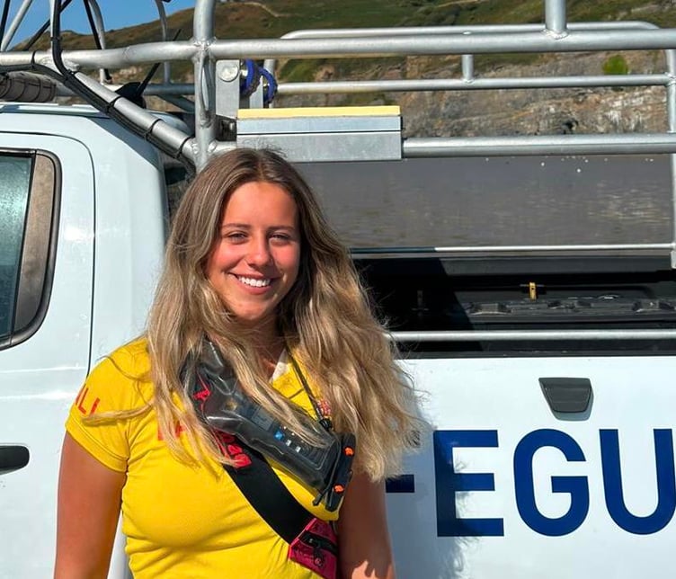 Tenby RNLI Lifeguard Lili Collier