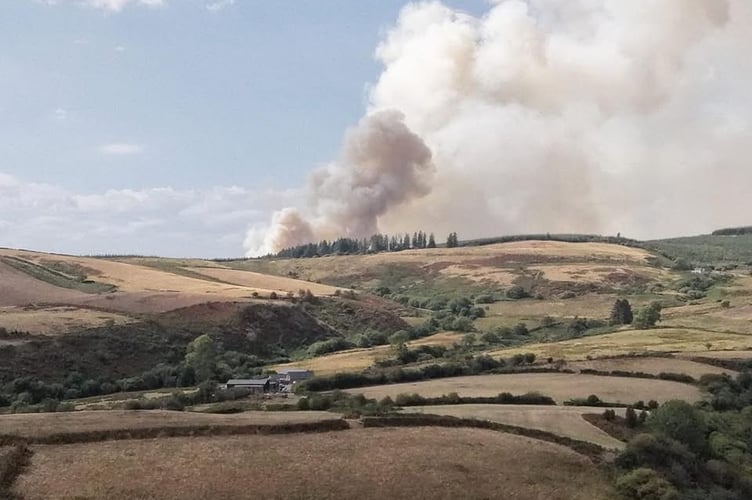 wildfire Llandovery