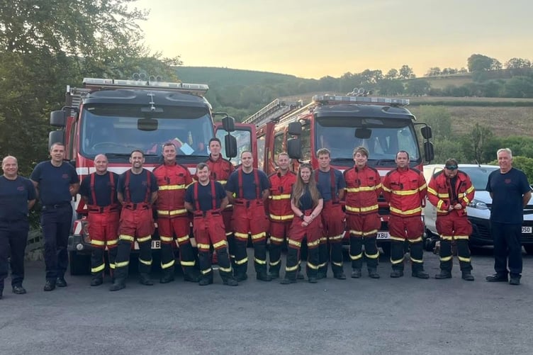 “The North Wales crews on their way back out to fight the fires in the Rhandirmwyn valley, it’s been a pleasure looking after them,” shared Llanerchindda Farm Guest House
