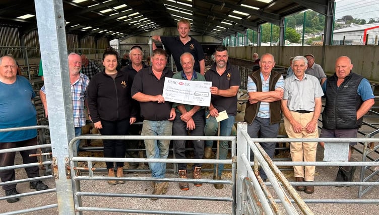 Huw Evans Auctioneers in Carmarthenshire has raised £12,600 for the Chemotherapy Day Unit at Glangwili Hospital through a recent auction and raffle event.