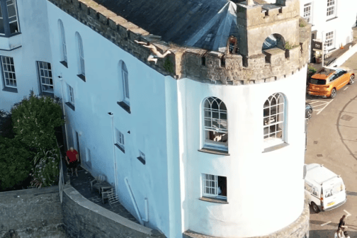 Tenby tombstoning